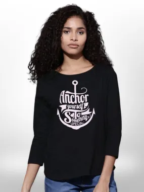 To Do Special Yourself Print Ladies T-shirt 4 Quarter Sleeve