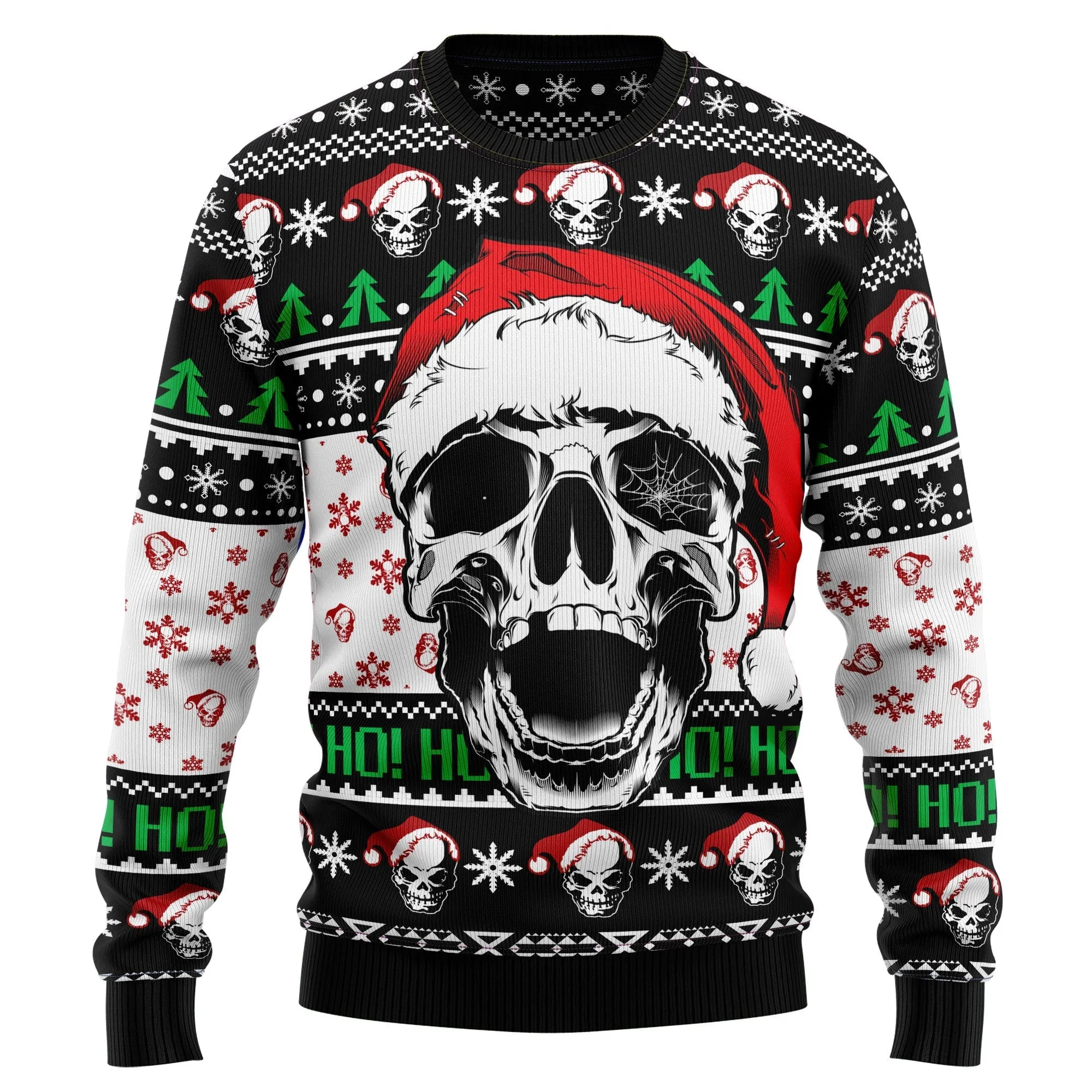 Ugly Christmas Sweater JulesRoche All-Over Print, Cotton-Spandex
