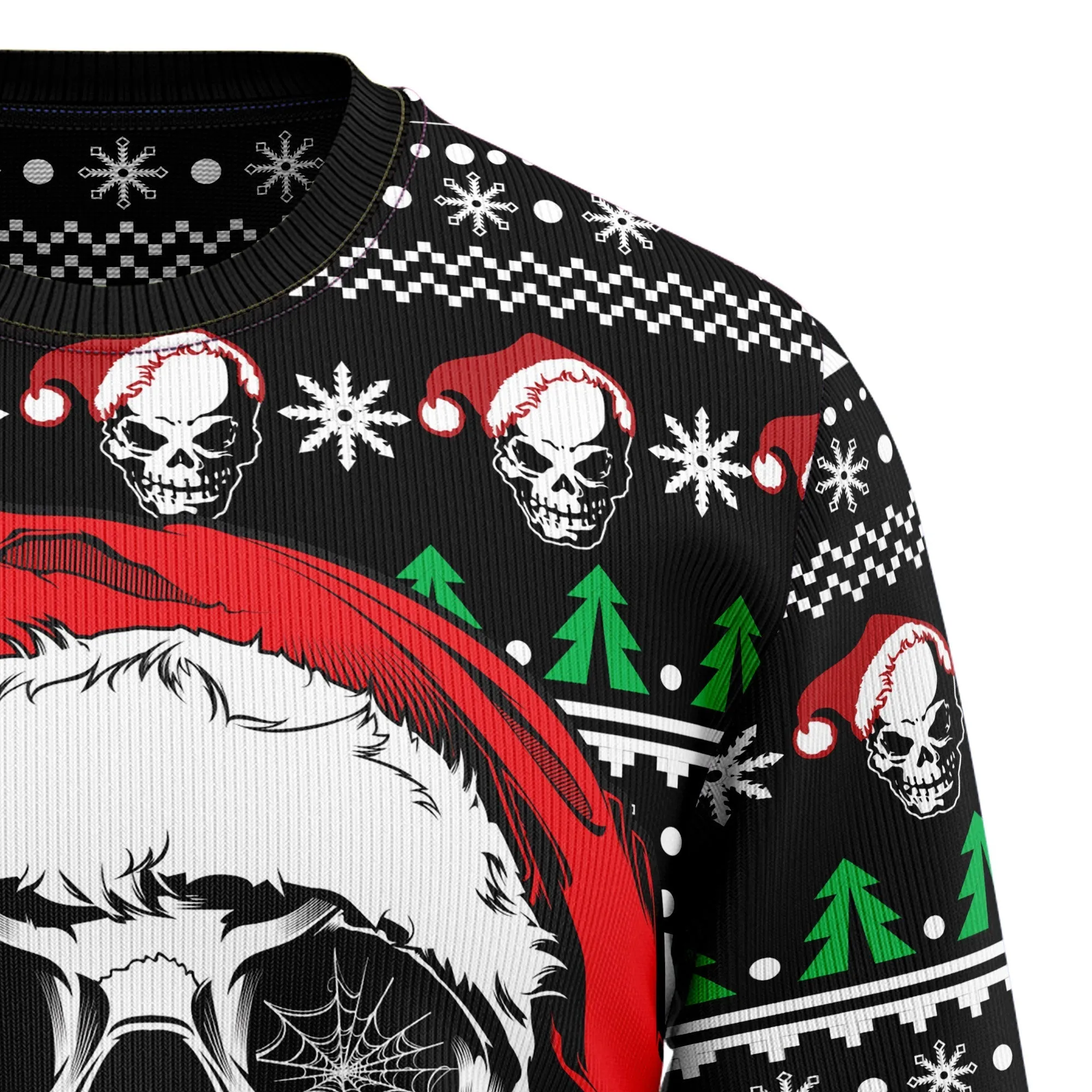 Ugly Christmas Sweater JulesRoche All-Over Print, Cotton-Spandex