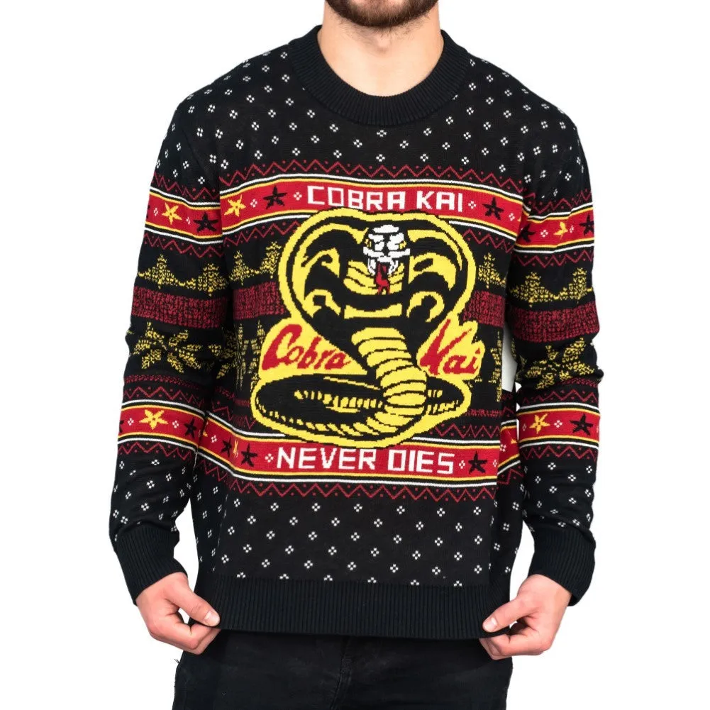 Ugly Christmas Sweater - Official Cobra Kai Design for Holiday Festivities