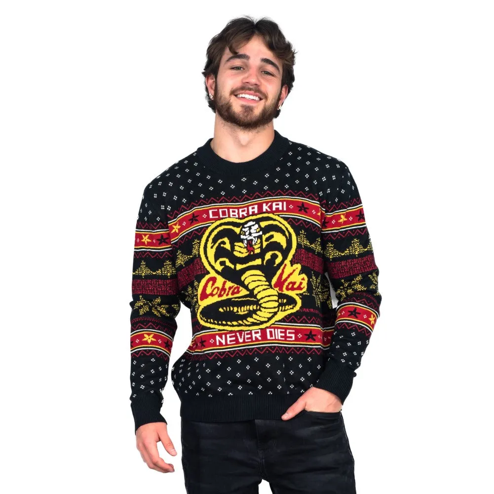 Ugly Christmas Sweater - Official Cobra Kai Design for Holiday Festivities