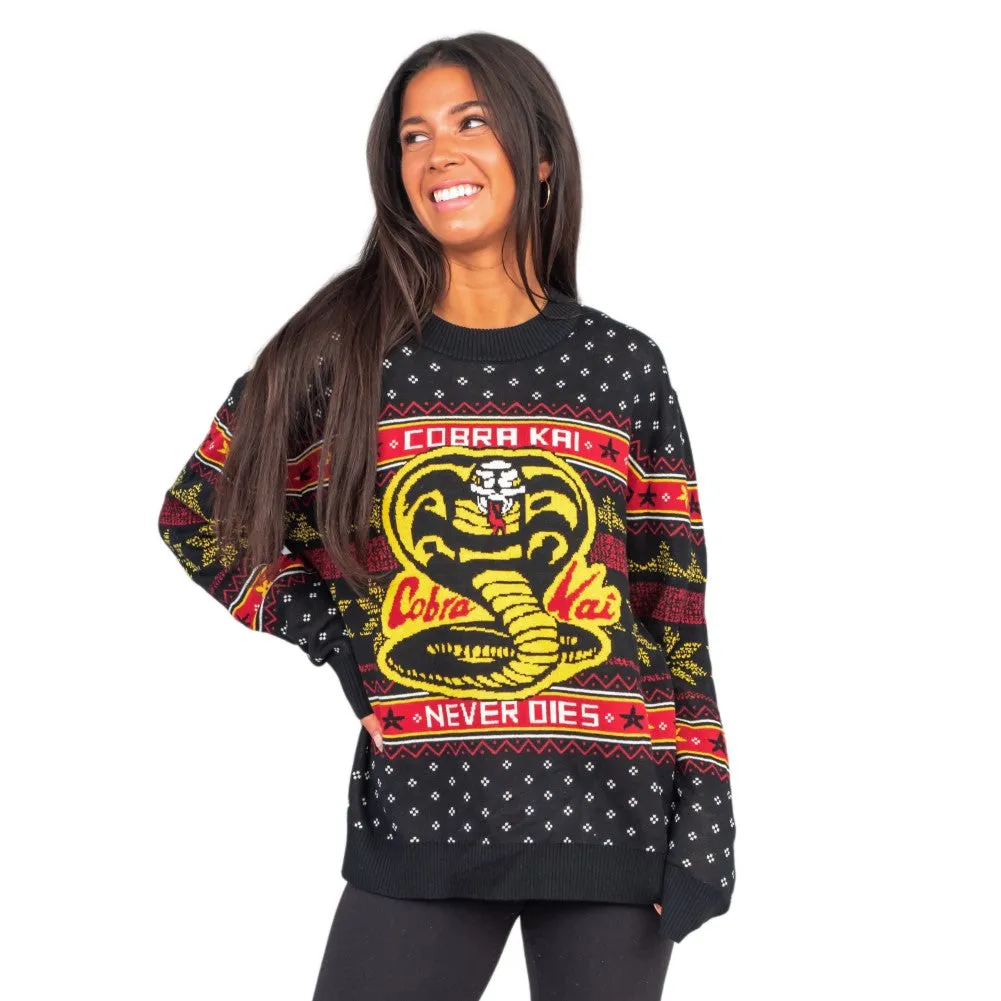 Ugly Christmas Sweater - Official Cobra Kai Design for Holiday Festivities