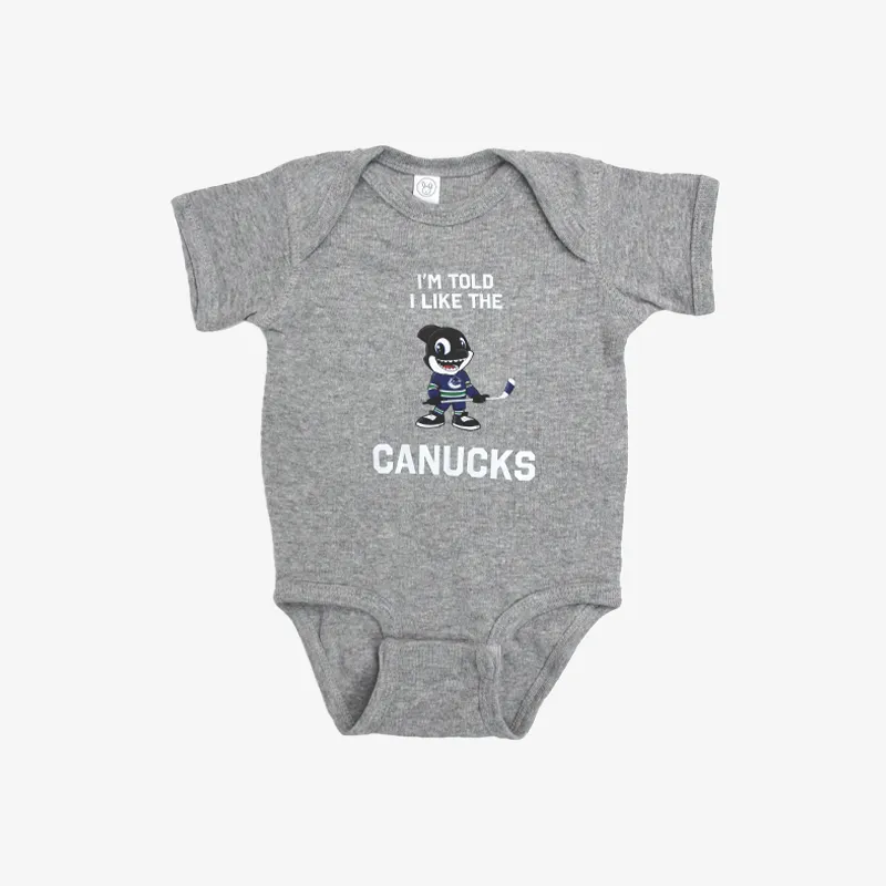 Vancouver Canucks 'I'm Told I like the Canucks' Infant Bodysuit