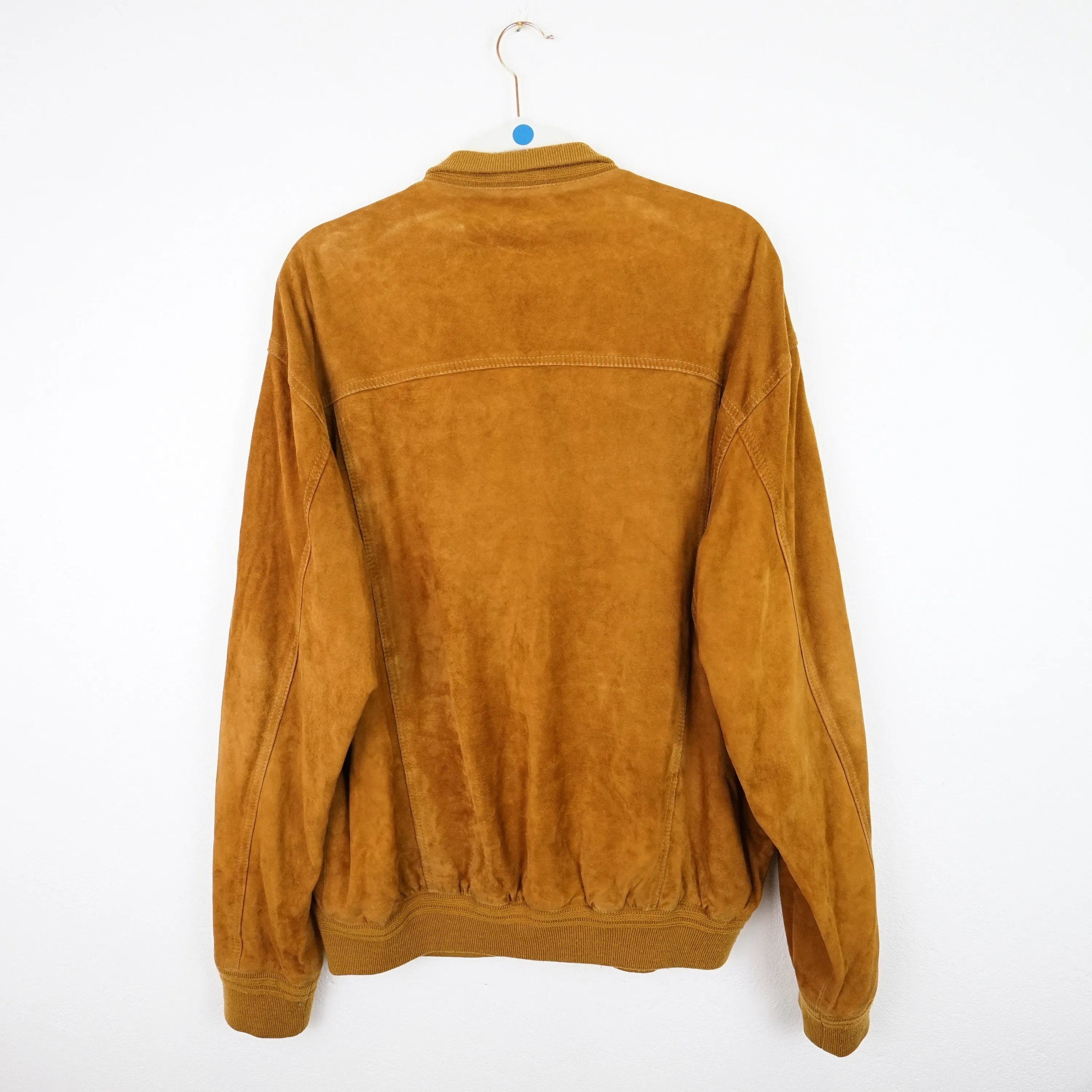 Vintage suede Bomber Jacket Men Size XL-XXL