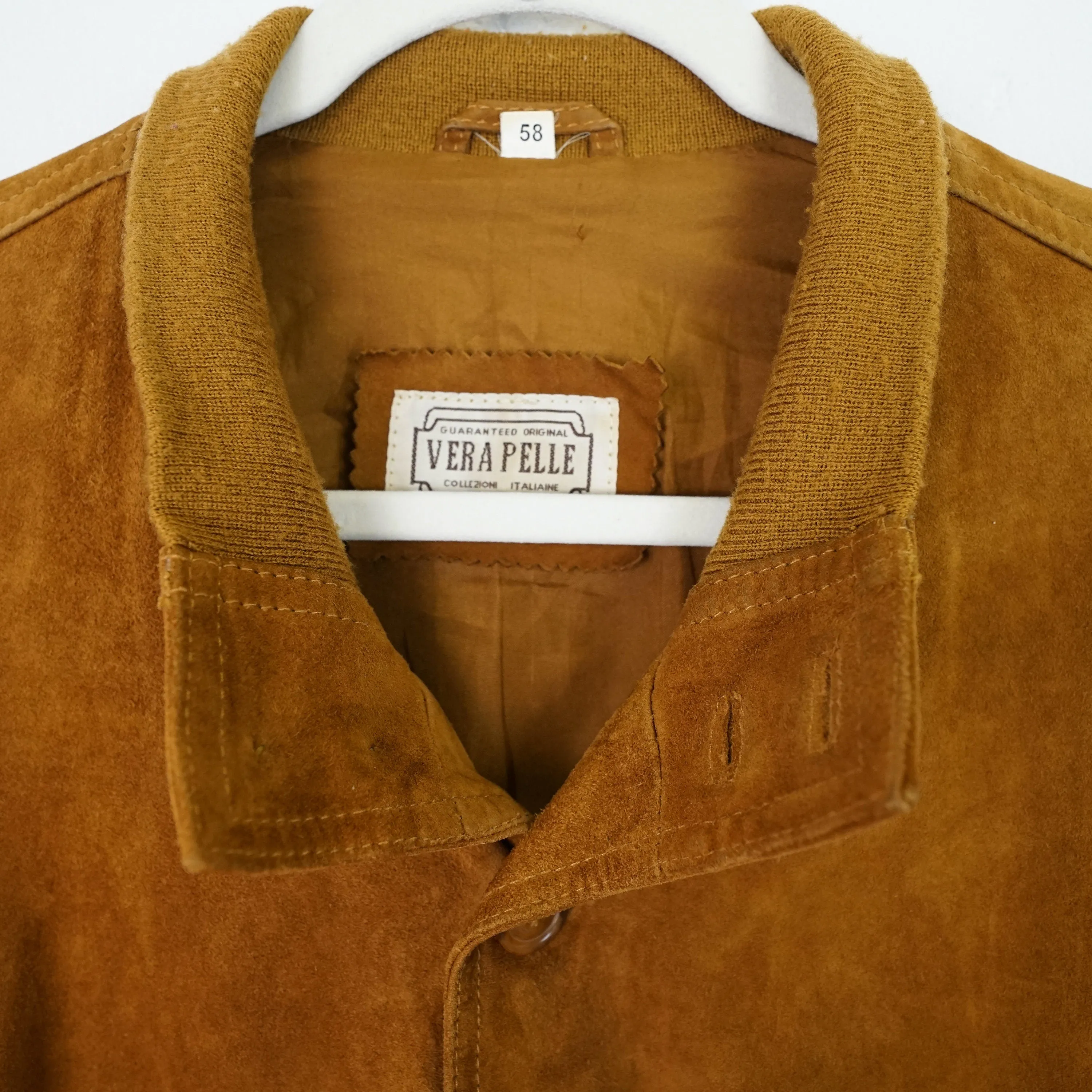 Vintage suede Bomber Jacket Men Size XL-XXL