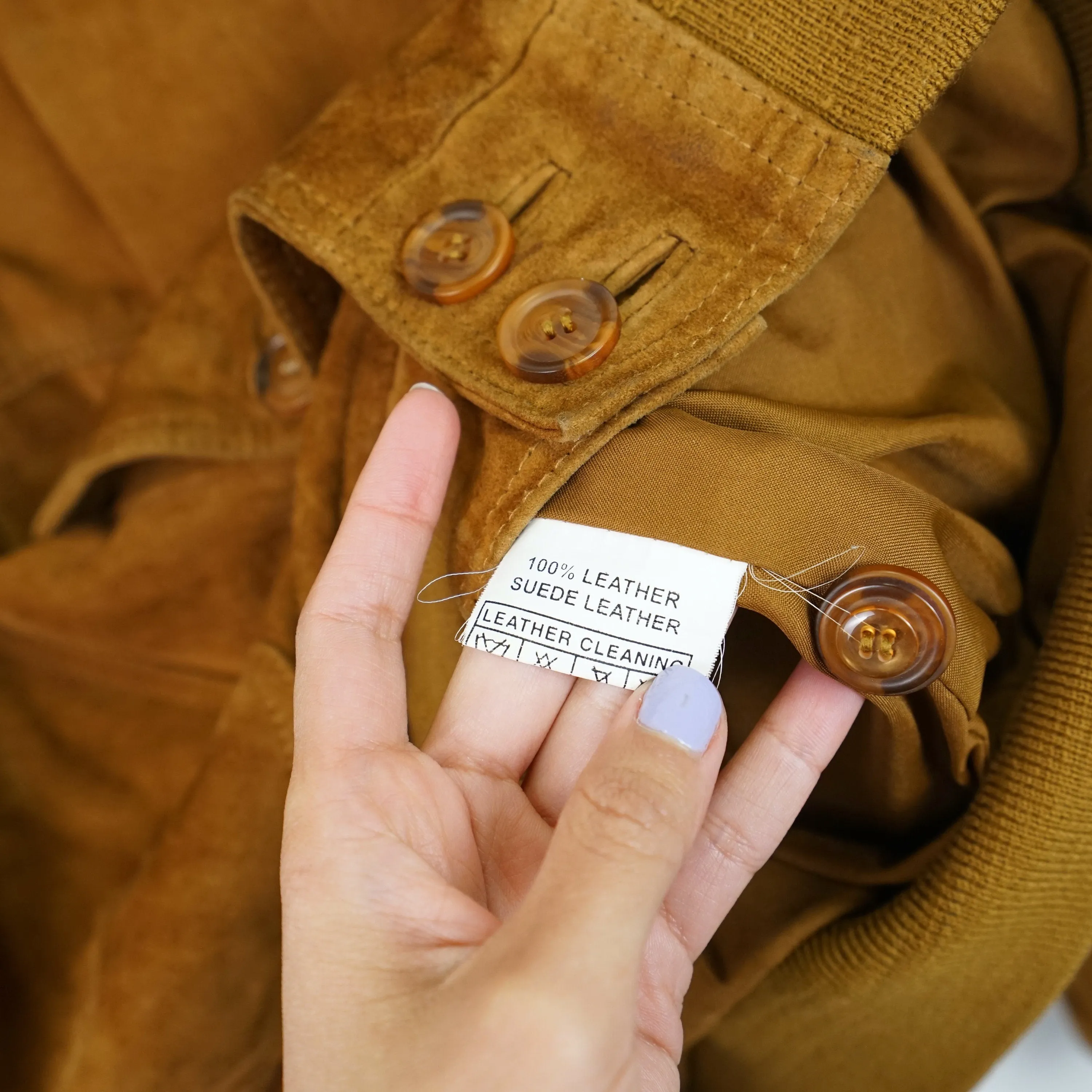 Vintage suede Bomber Jacket Men Size XL-XXL