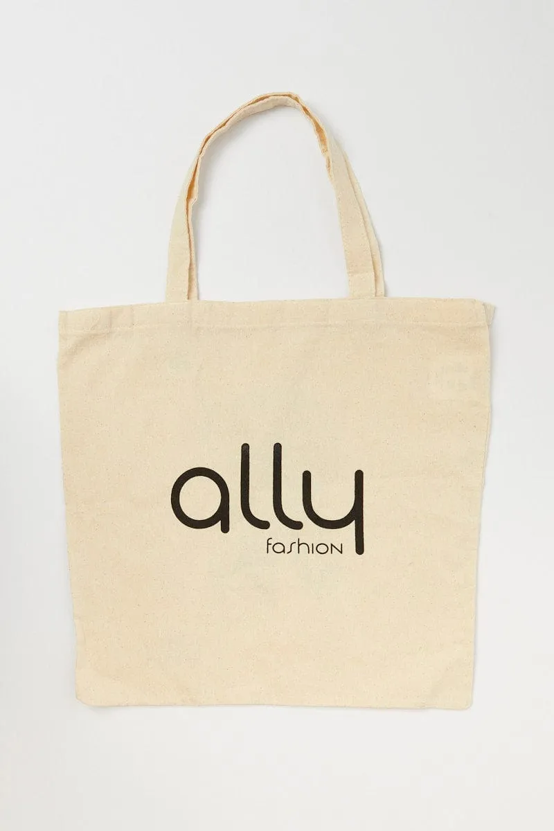 White Heart Graphic Canvas Tote
