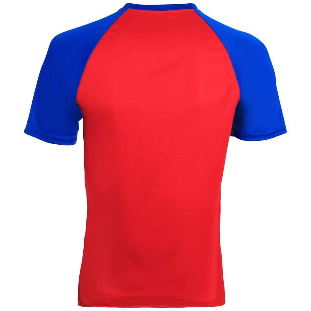 Wicking Retro Short Sleeve Jersey Red-Royal