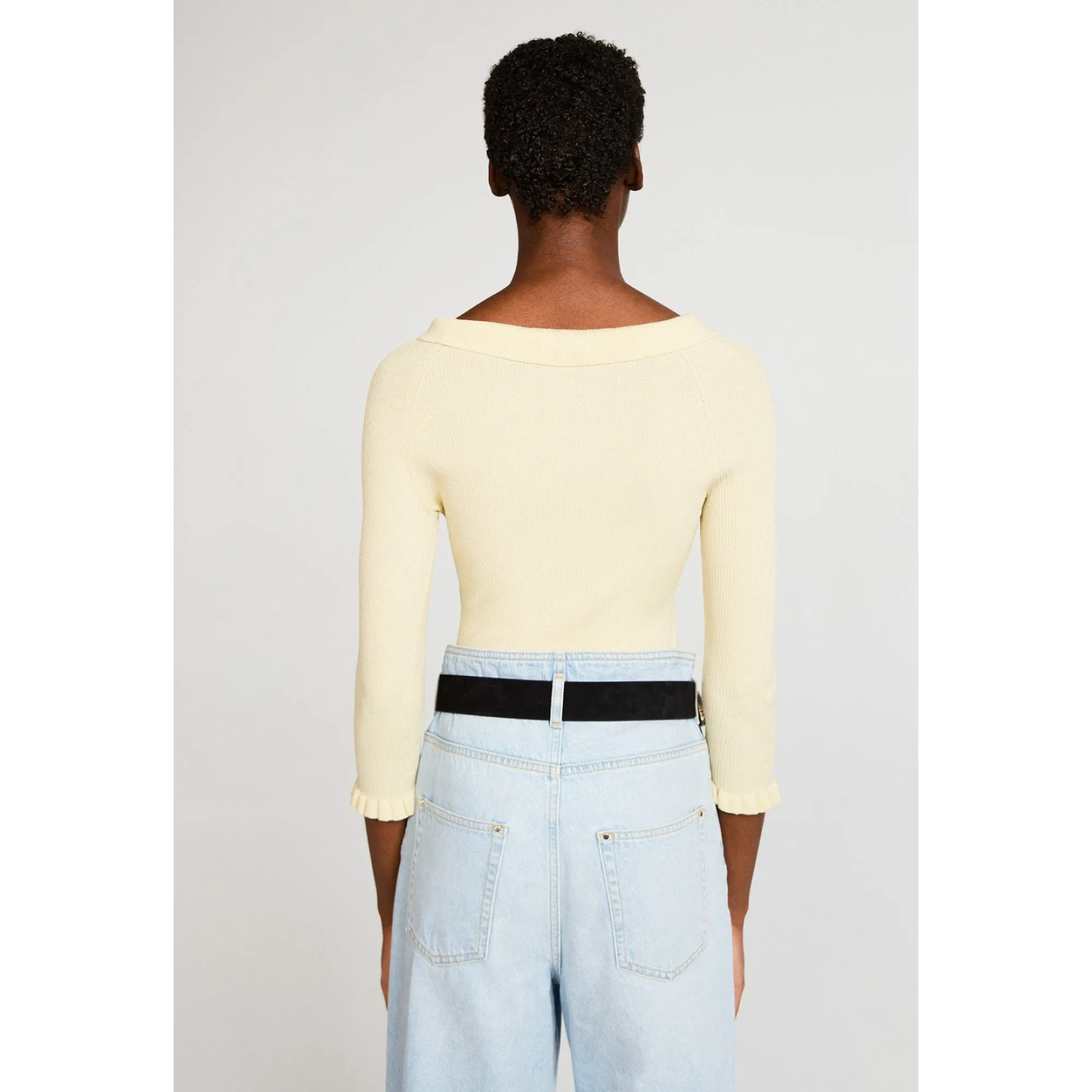 Women Striped Pullover - Vanilla