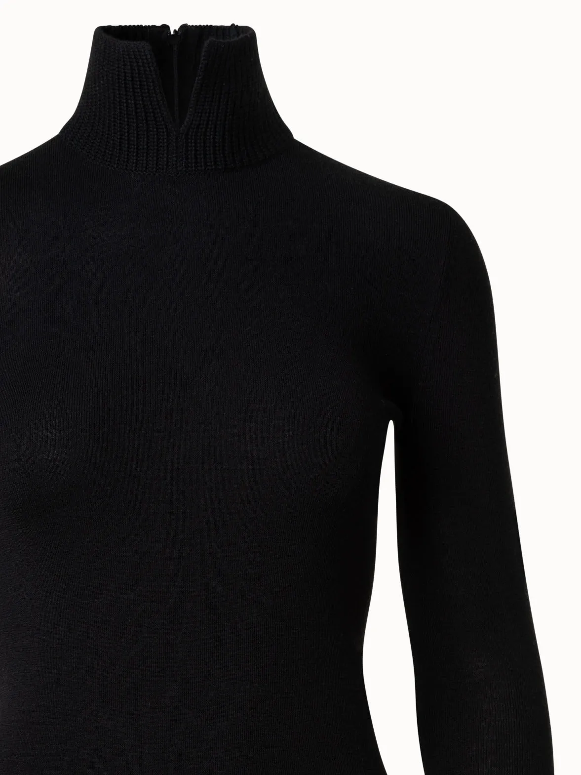 Wool Rib Knit Pullover
