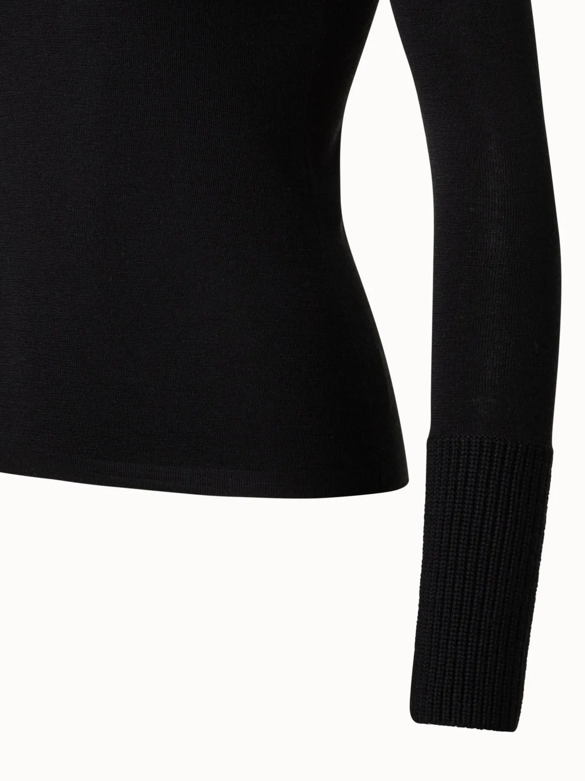 Wool Rib Knit Pullover