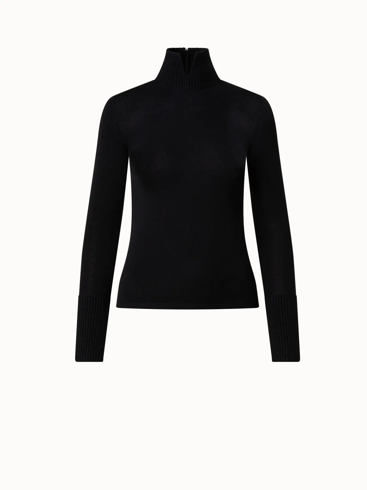 Wool Rib Knit Pullover